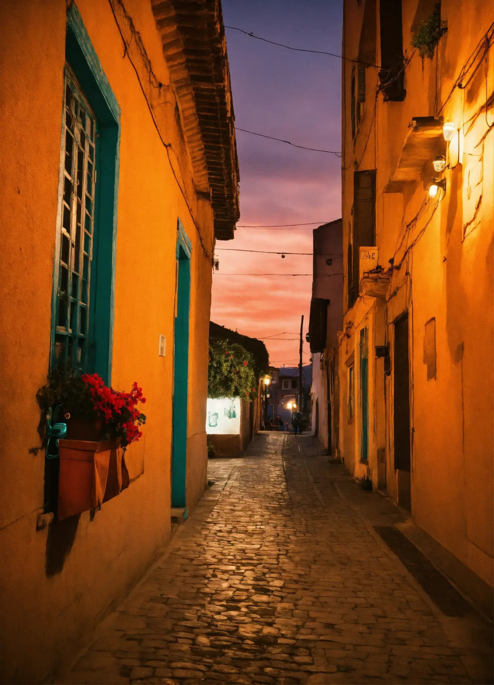 Slaapkamer met hergebruikt houten bed