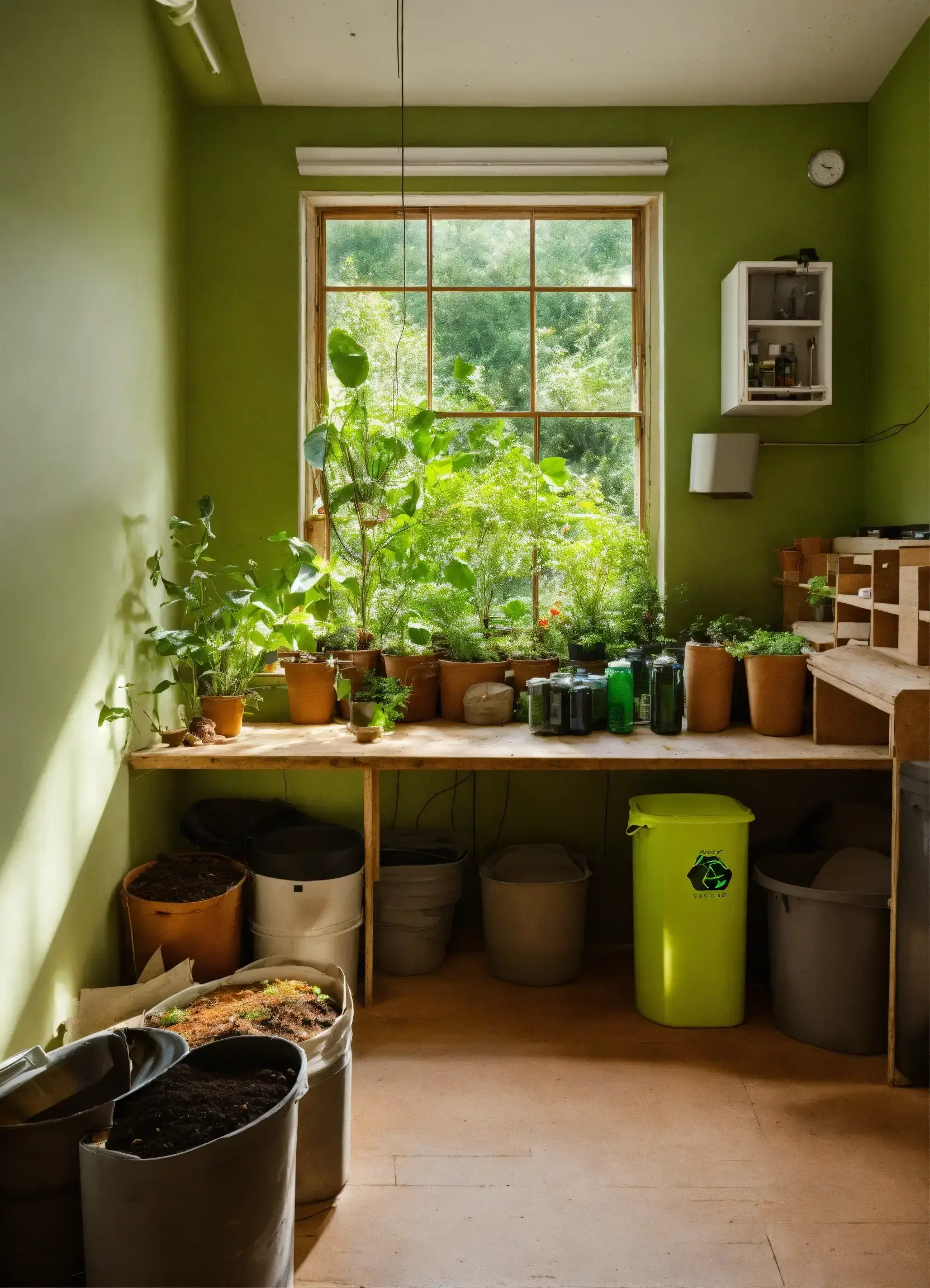 Keuken met metalen elementen